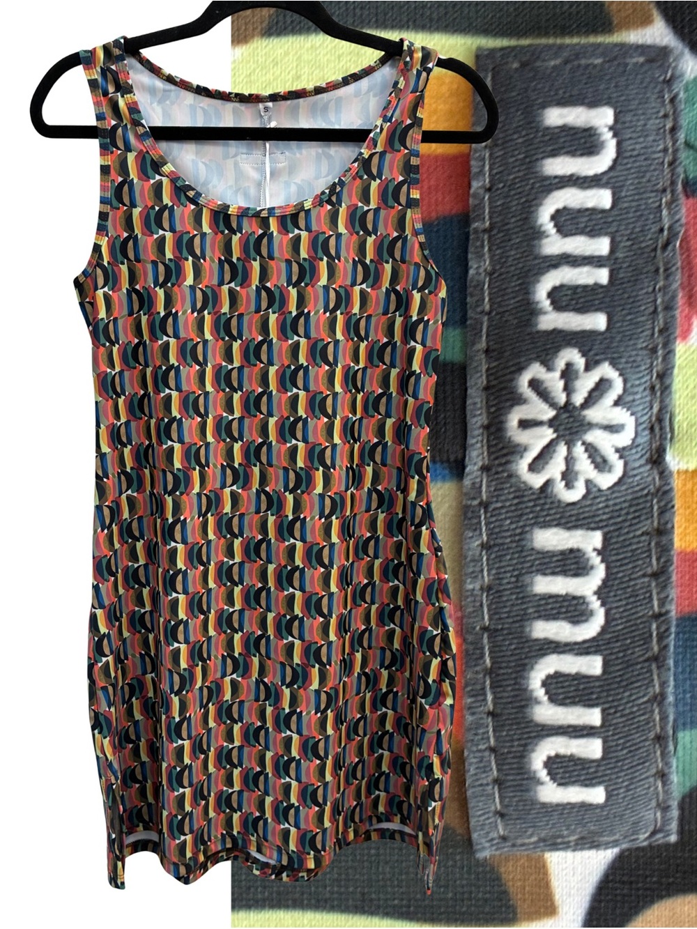 NWT NUU MUU-RUU MUU Scoop Neck A-Line Active Dress Size Small (Sunspot 2021)